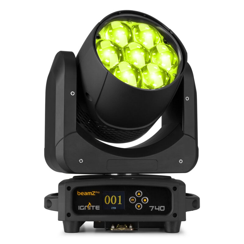 BeamZ Pro IGNITE740 Moving Head Light with Zoom – 7x40W