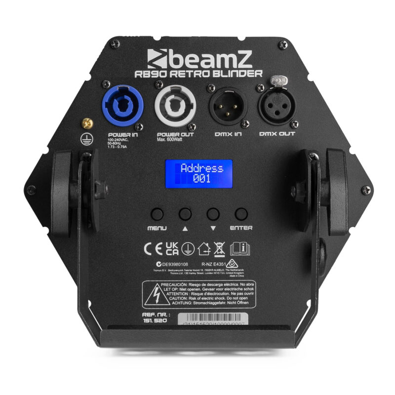 BeamZ RB90 Deco Retro Stage Blinder – 3x 30W RGB+A