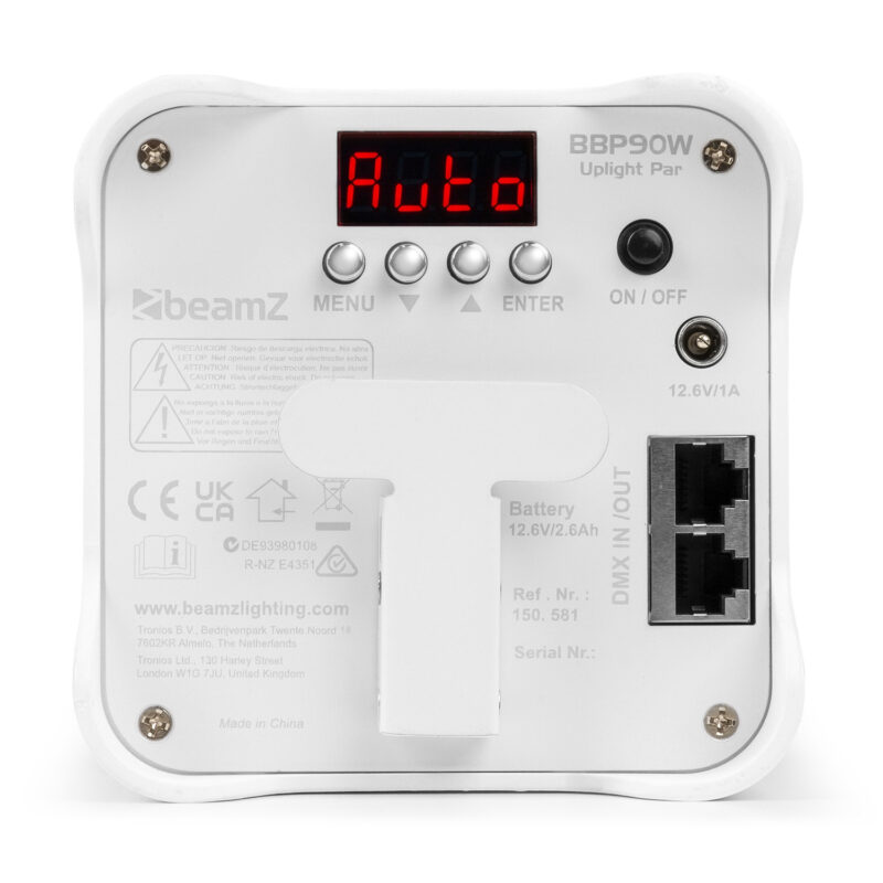 8x BeamZ BBP90W Wireless Battery Operated Uplight Pars with Soft Cases