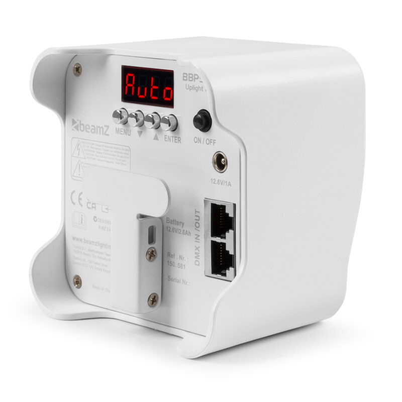 BeamZ BBP90W Wireless Battery Operated Uplight Par – 4x 4W White