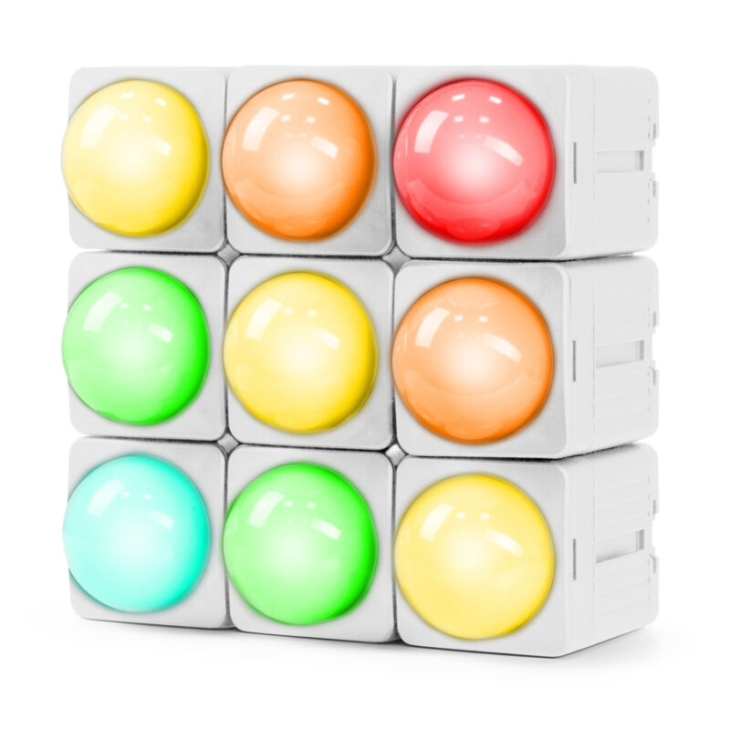 BeamZ KUBE20WH Linkable Outdoor Battery Powered Wireless Uplight, White