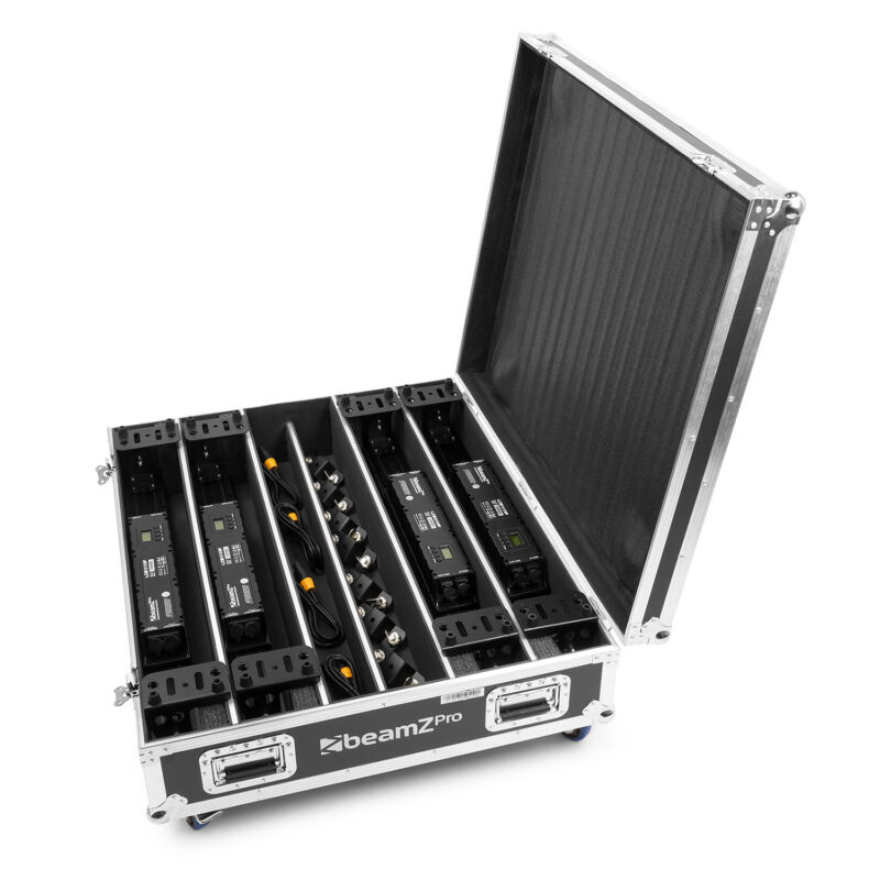 4x BeamZ LCB1215IP Weatherproof LED Light Bars with Flightcase