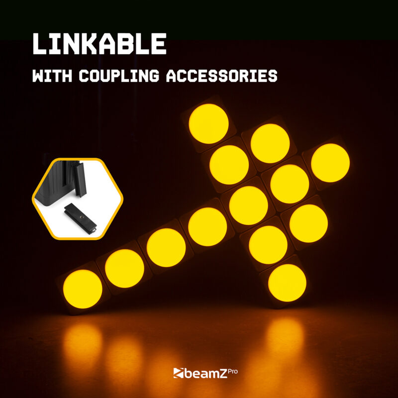 9x BeamZ KUBE20BK Linkable Outdoor Battery Powered Wireless Uplights