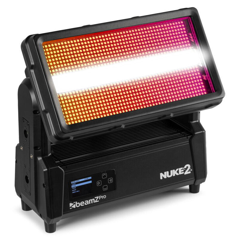 BeamZ NUKE2 Motorized LED Strobe & Beam Waterproof Wash Light