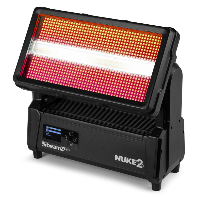 BeamZ NUKE2 Motorized LED Strobe & Beam Waterproof Wash Light