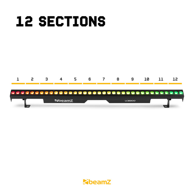 8x BeamZ LCB300 Light Bar with FCLCB14 Flight Case & Expansion Module
