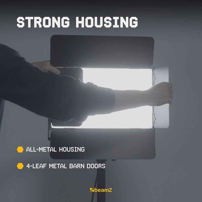 2x BeamZ SFP200 LED Softbox for TV Studio Lighting with Stands