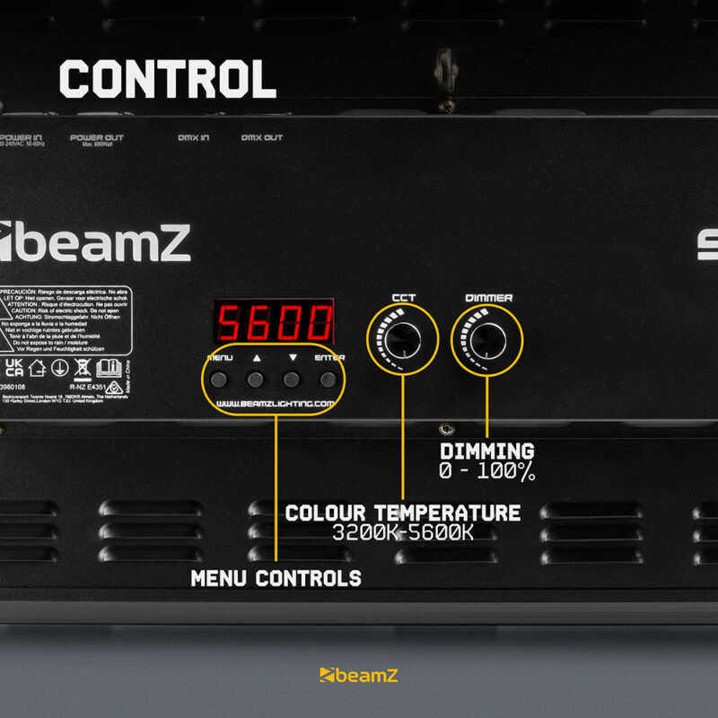 2x BeamZ SFP200 LED Softbox for TV Studio Lighting with Stands