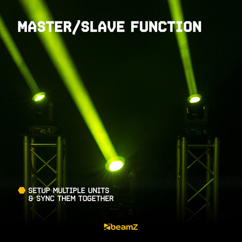 4x BeamZ Cobra 100H Moving Head Beam with Prism & Flightcase