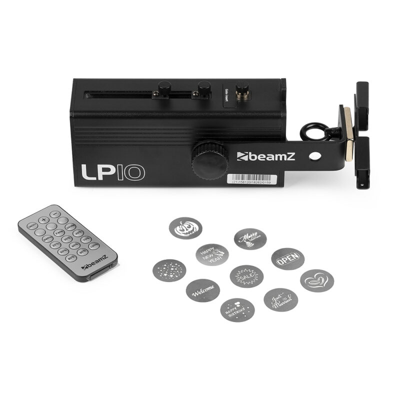 BeamZ LP10 Battery Powered LED Gobo Projector with Light Stand