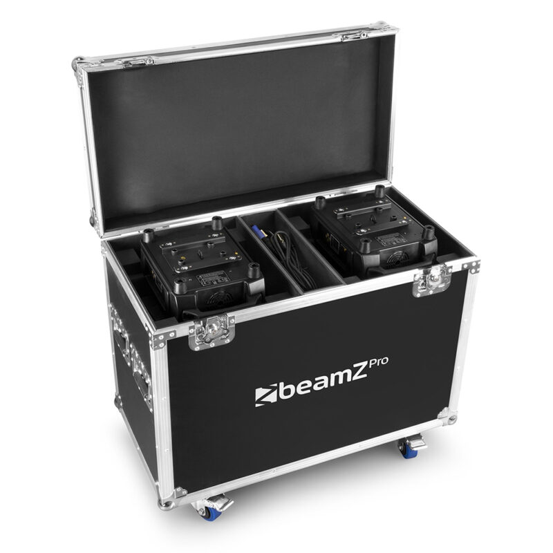 2x BeamZ Pro IGNITE300A Professional Moving Head Lights in Flightcase