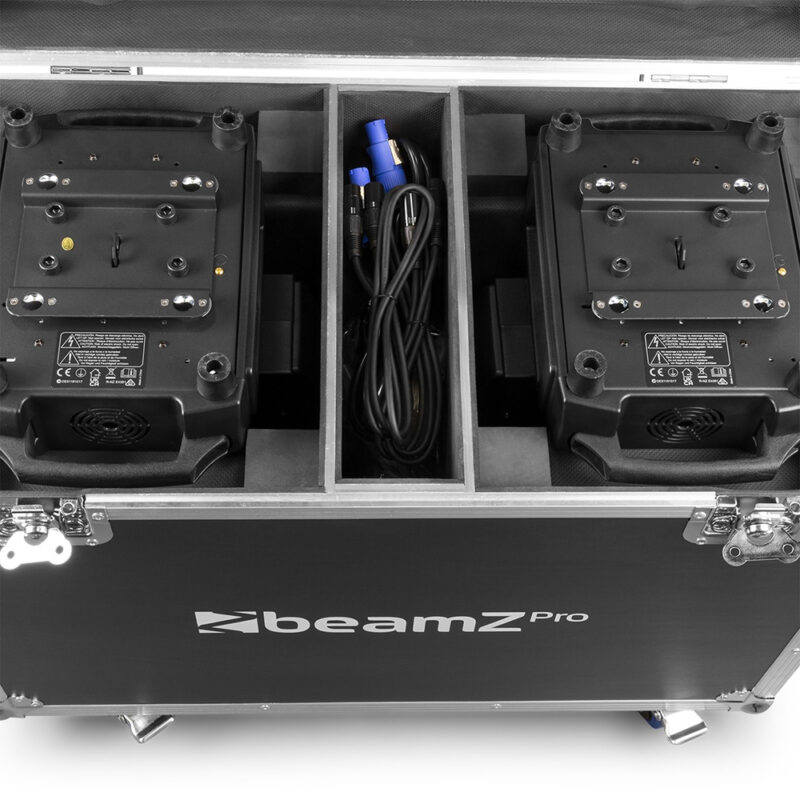2x BeamZ Pro IGNITE300A Professional Moving Head Lights in Flightcase