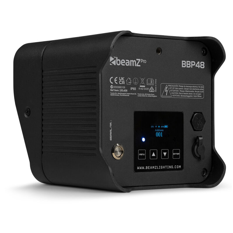 6x BeamZ Pro BBP48 Wireless Uplighter Weatherproof Lighting Fixtures