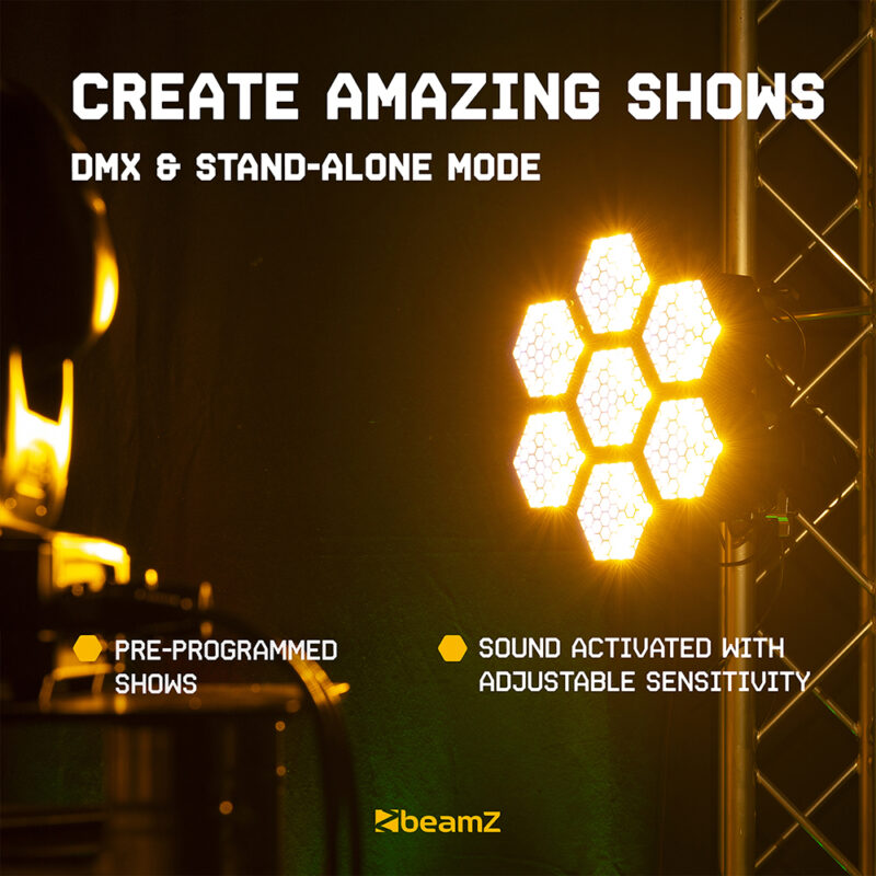 5x BeamZ RB90-5 5-Pin DMX Retro Stage Blinder Lights