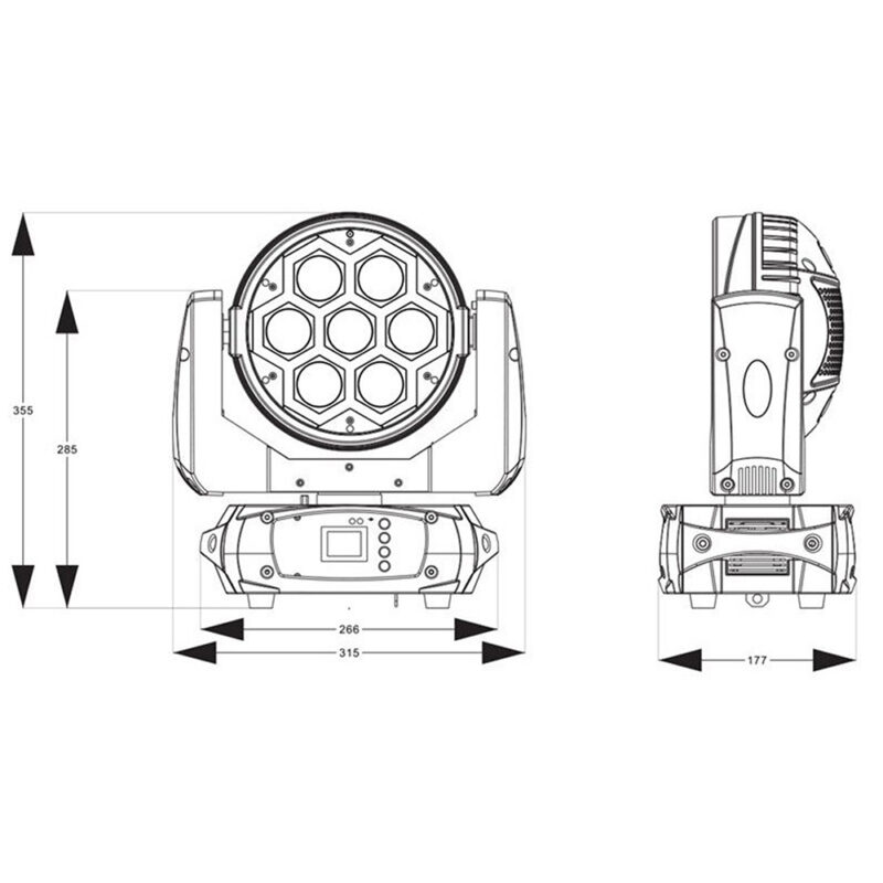 2x BeamZ Fuze712 Professional Moving Head Wash Light with Flightcase