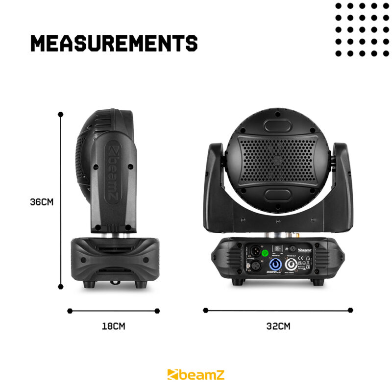 2x BeamZ Fuze1910 Professional Moving Head Wash Light with Flightcase