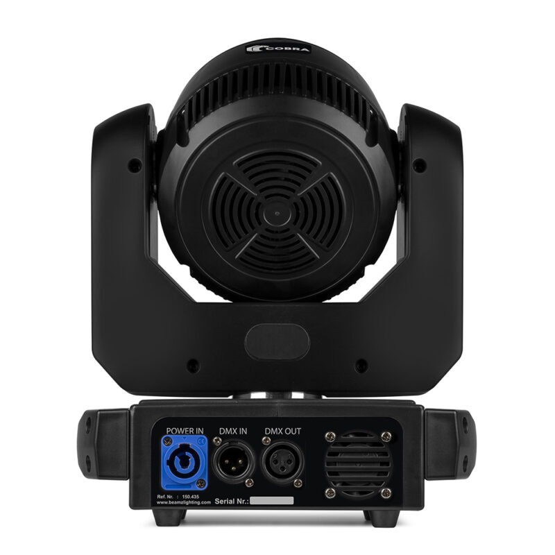 2x BeamZ Cobra Wash100 LED Moving Head Wash Light with LED Ring – 100W