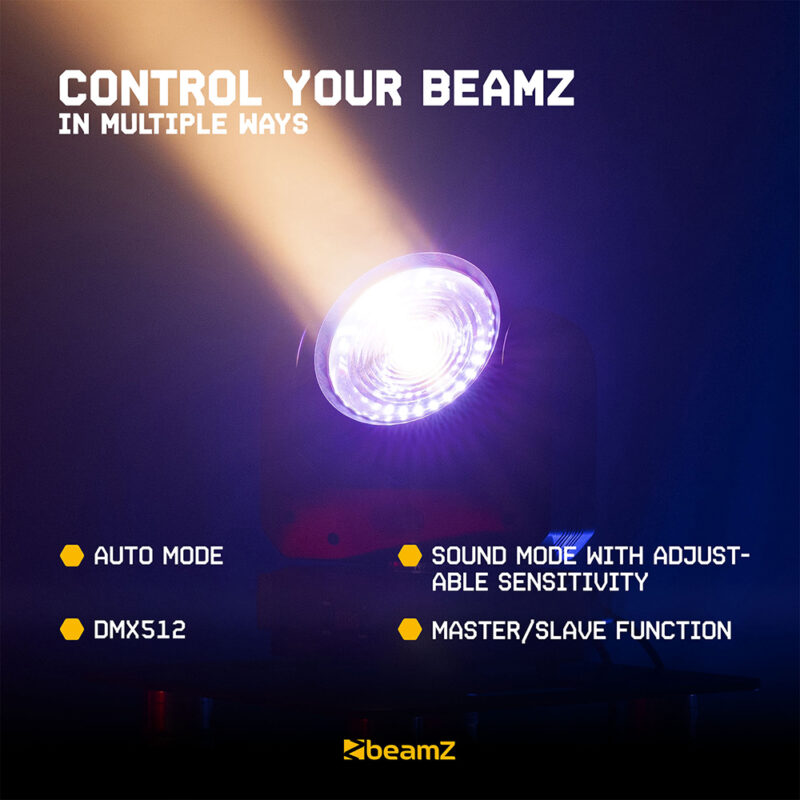 4x BeamZ Cobra Wash100 LED Moving Head Wash Light with Flight Case