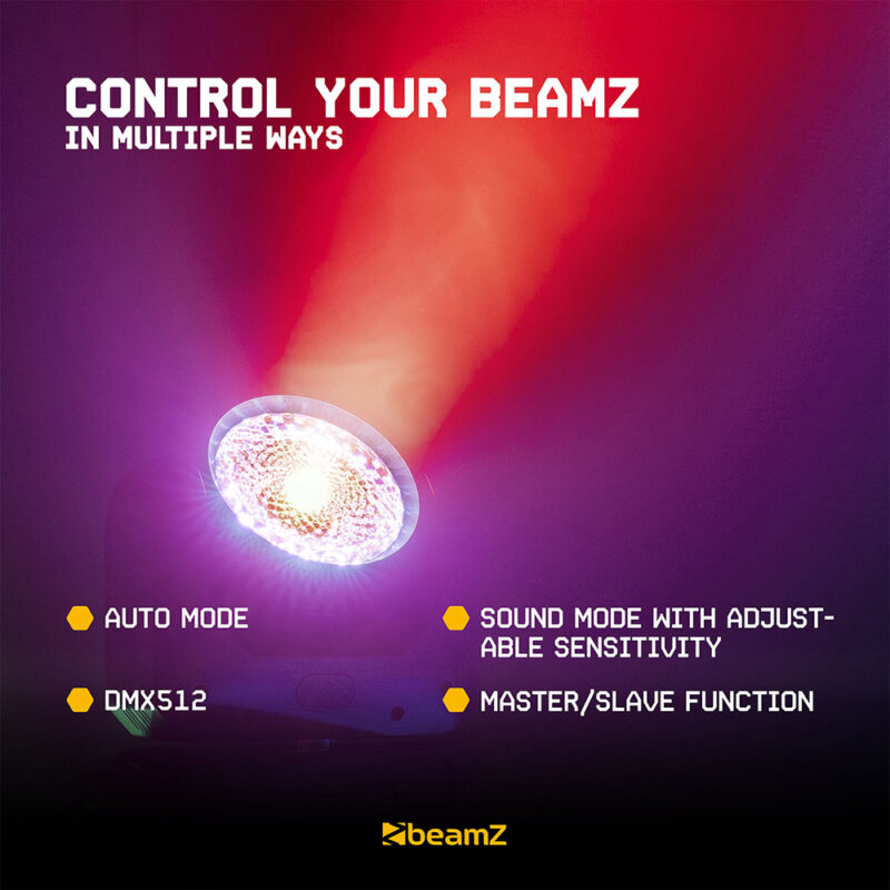 2x BeamZ Cobra Wash120 LED Moving Head Wash Light with LED Ring – 120W