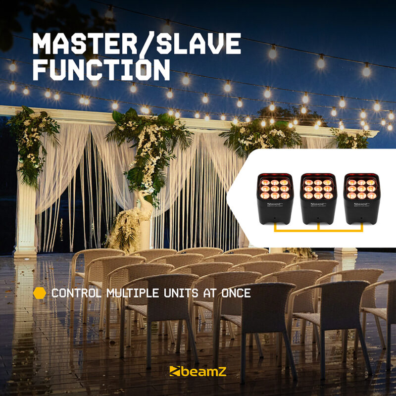 4x BeamZ Pro BBP59 Outdoor Wireless Battery Powered Uplighters