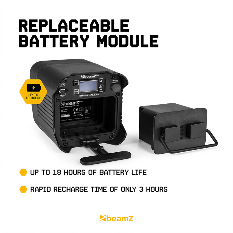 4x BeamZ Pro BBP59 Outdoor Wireless Battery Powered Uplighters