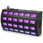 2x BeamZ BUV463 UV Panel Strobe Light & DMX Cable