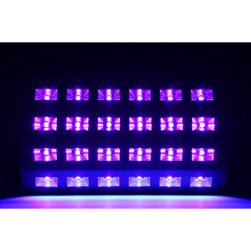 2x BeamZ BUV463 UV Panel Strobe Light & DMX Cable