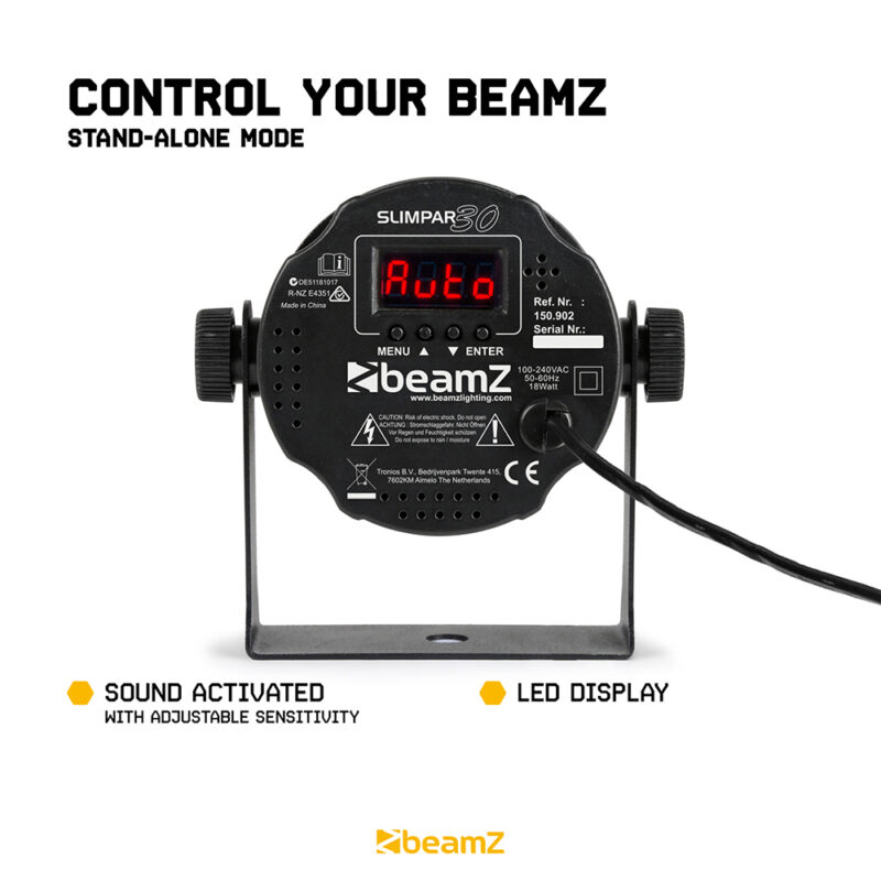 2x BeamZ SlimPar30 LED Par Can Light Package with Floor Stands