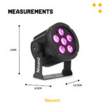 4x BeamZ SlimPar30 LED Par Can Light Package with Floor Stands