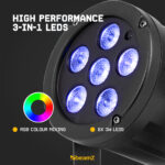 4x BeamZ SlimPar30 LED Par Can Light Package with Floor Stands