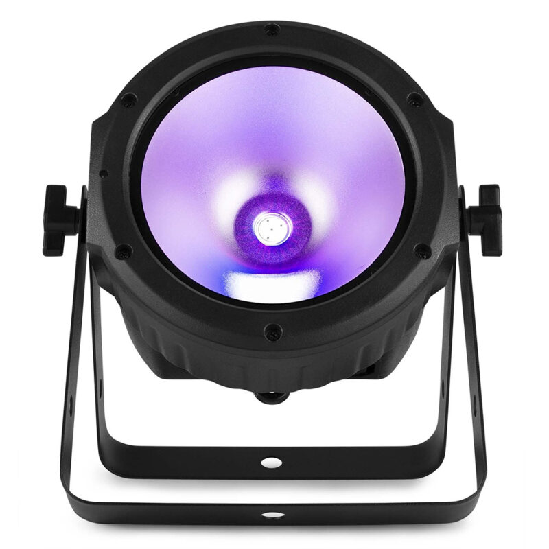 4x BeamZ COB30UV UV LED Par Can Cannons with Floor Stands