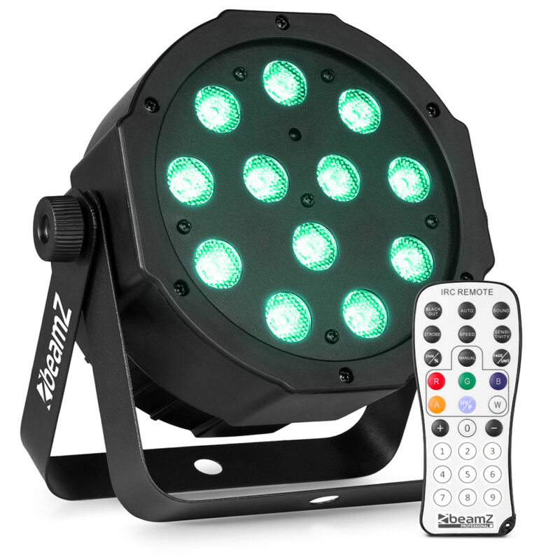 4x BeamZ SlimPar37 LED Par Can Light Package with Floor Stands