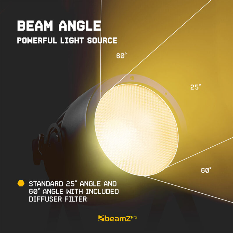 4x BeamZ Pro COB150WW COB LED Par Can – 150W Warm White