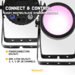 4x BeamZ Pro COB150RGBW COB LED Par Can – 150W RGBW
