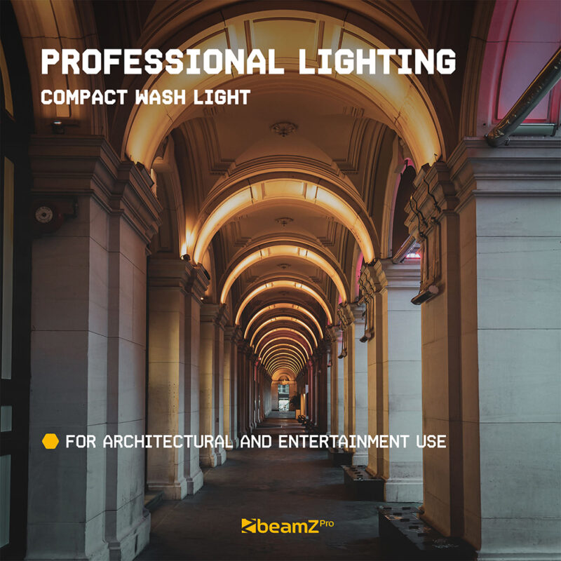 4x BeamZ Starcolor54 Architectural LED Light Bar with DMX Wall Controller