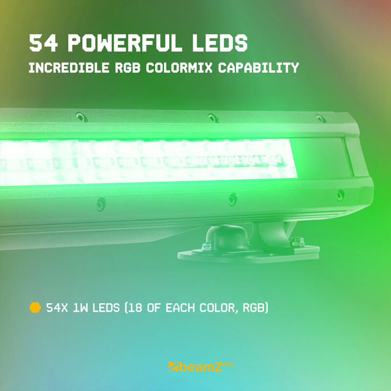 4x BeamZ Starcolor54 Architectural LED Light Bar with DMX Wall Controller