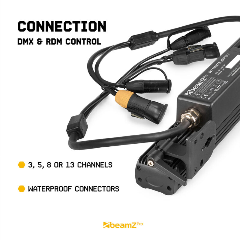 4x BeamZ Starcolor54 Architectural LED Light Bar with DMX Wall Controller