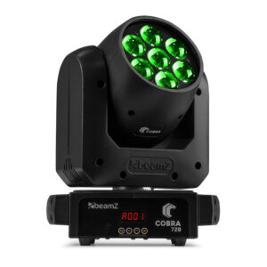 4x BeamZ Cobra 720 Moving Head Wash with Zoom & Flightcase