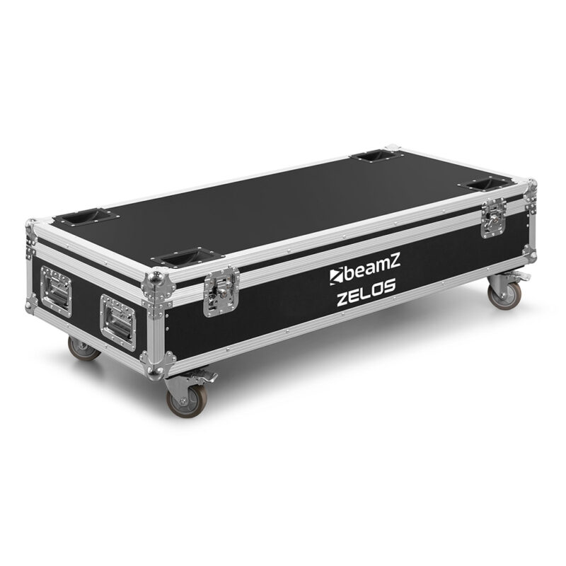 8x BeamZ Zelos Outdoor Battery Powered LED Tube Light Bar with Case