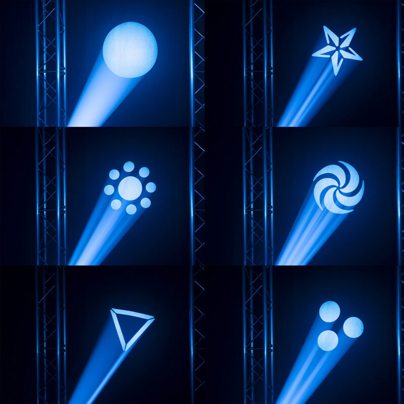 4x BeamZ Cobra 100 LED Moving Head Spot with Prism with Flight Case