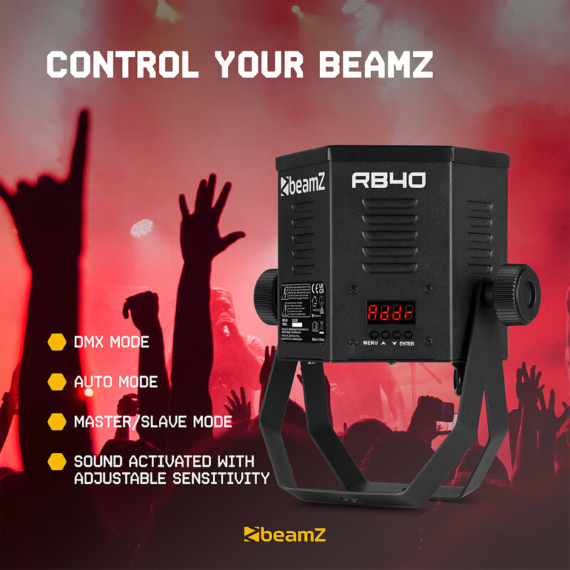 BeamZ RB40 Retro COB LED Par Can – 40W RGBW