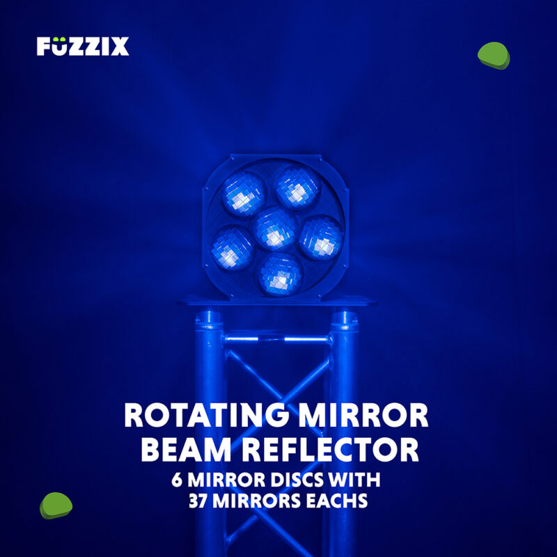 Fuzzix MBR60 LED Mirror Ball Panel Beam Reflector with PS12W Pin Spot