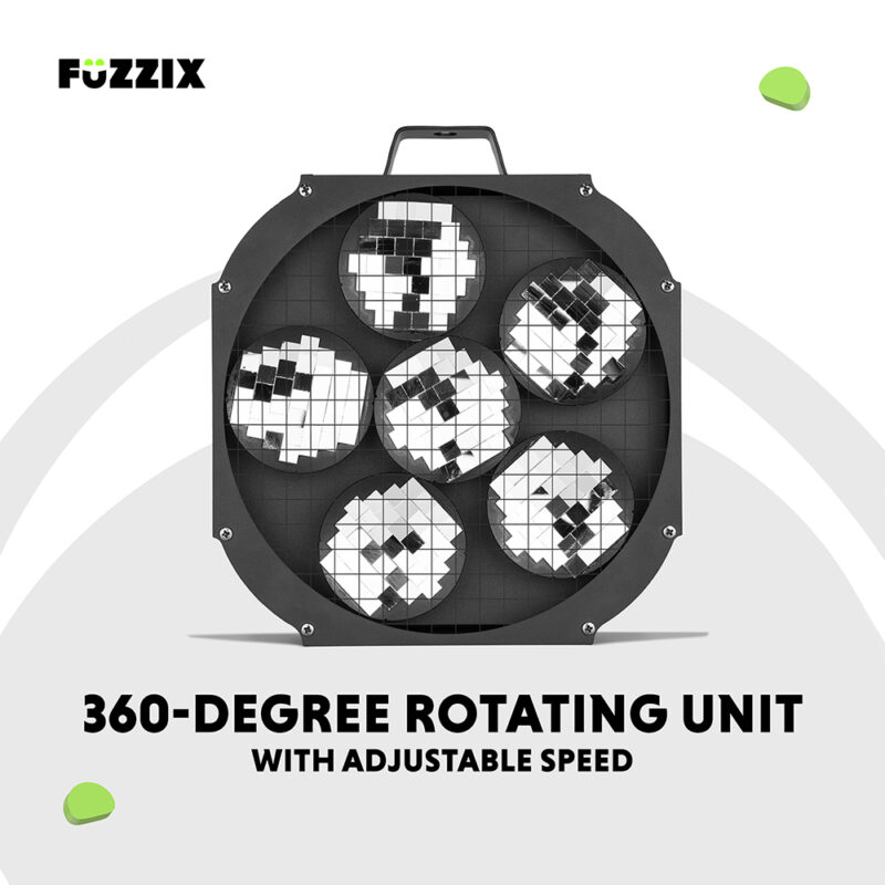 Fuzzix MBR60 LED Mirror Ball Panel Beam Reflector with PS12W Pin Spot