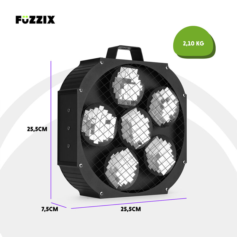 Fuzzix MBR60 LED Mirror Ball Panel Beam Reflector with PS12W Pin Spot