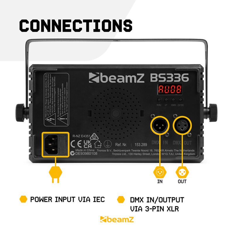 BeamZ BS336 Stroboscope LED Stage Blinder Wash Light Combi
