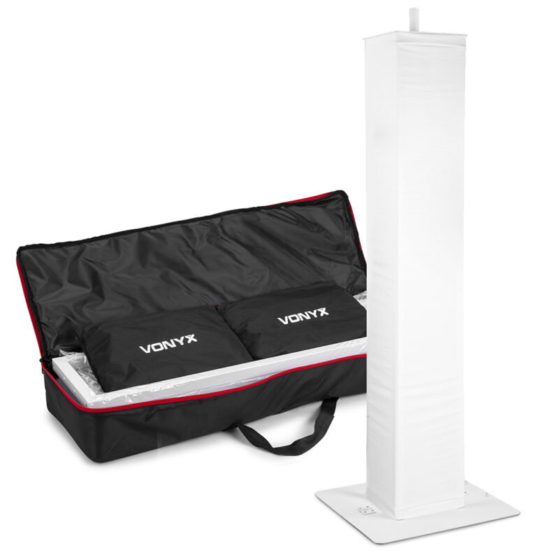 2x BeamZ Cobra 100 LED Moving Head Spot Package with DJ Podiums