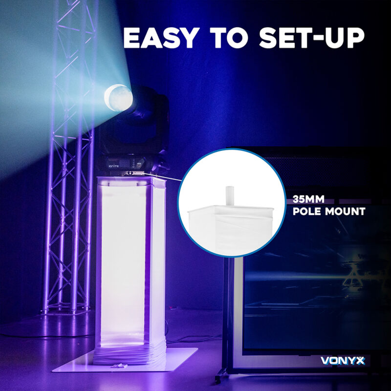 2x BeamZ Panther 35 LED Spot Moving Head DJ Light Package