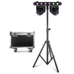 BeamZ Fuze Twin LED Moving Head Light Bar with Flight Case & Stand