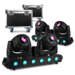 2x BeamZ Fuze Twin LED Moving Head Light Bar with Flight Case