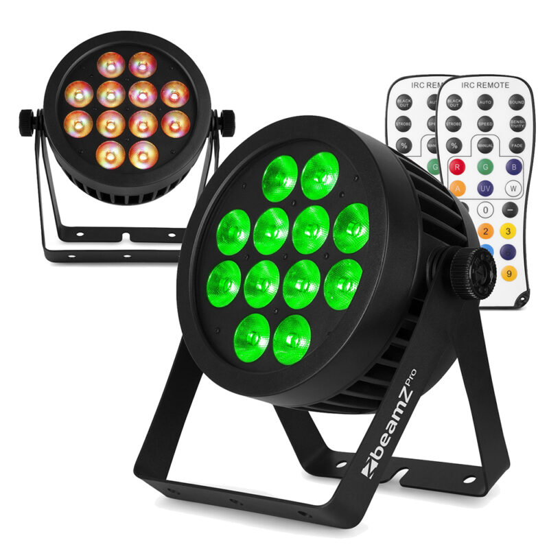 2x BeamZ PRO BWA534 Weatherproof LED Par Can Light – IP65 – 12x15W